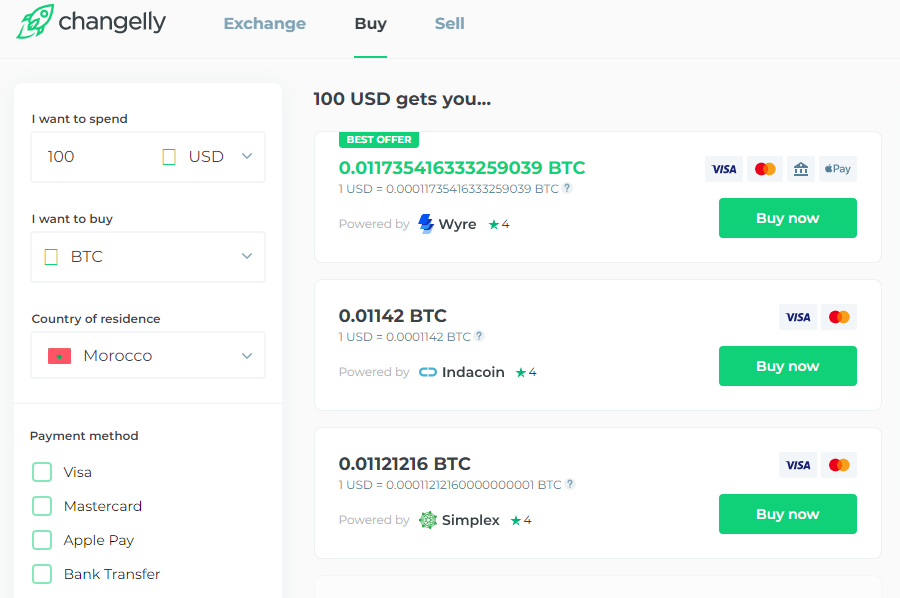 مراجعة changelly: شراء وبيع العملات الرقمية بيتكوين بسهولة