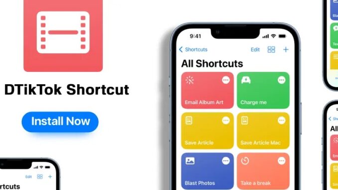 رابط تنزيل اختصار DTikTok للايفون بدون علامة مائية