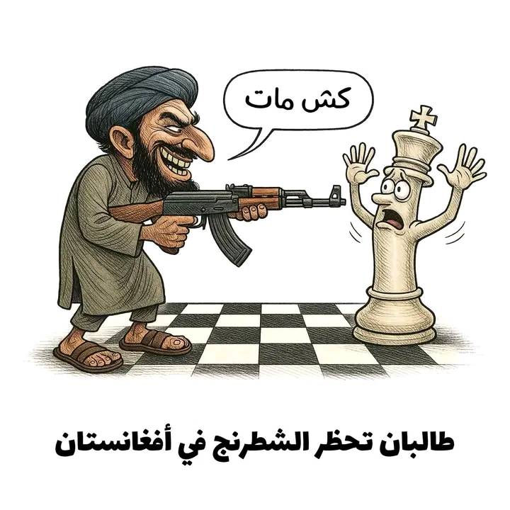 طالبان تحظر الشطرنج وتحرج الزنادقة المسلمين