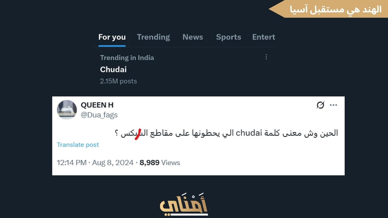 معنى كلمة Chudai في إكس (تويتر)