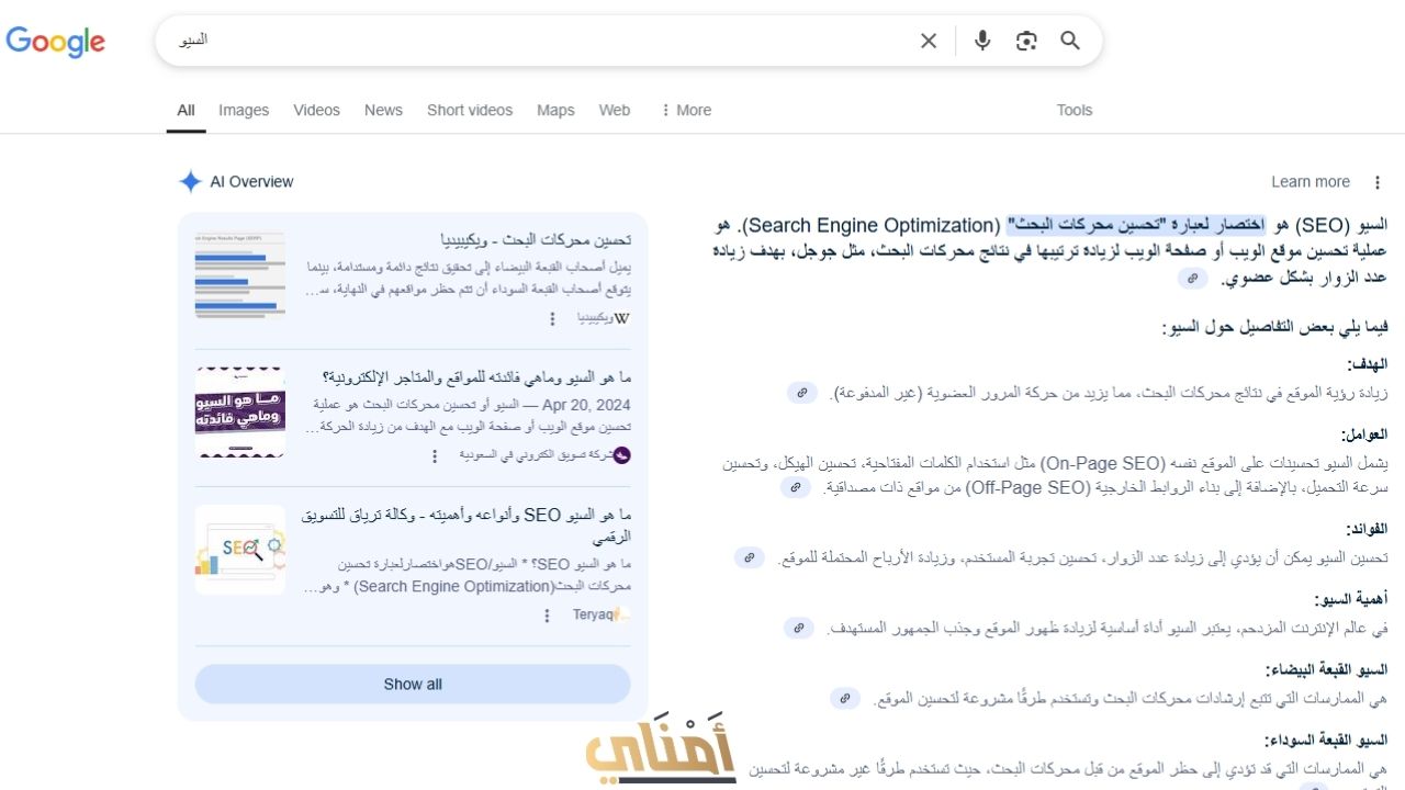 وصول الذكاء الإصطناعي AI Overview إلى جوجل العربي