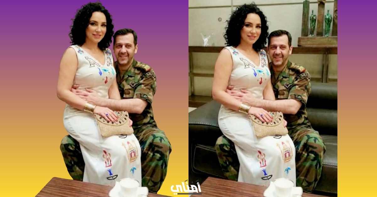 سلاف فواخرجي في حضن ماهر الأسد