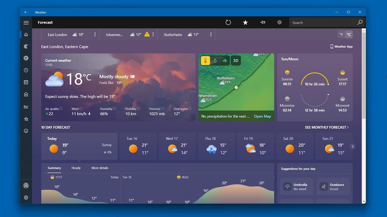 تطبيق MSN Weather